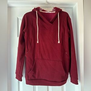 New Smallshow Burgandy Nursing Sweatshirt - Size M